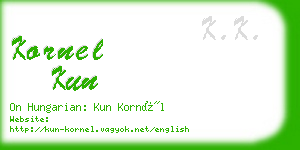 kornel kun business card